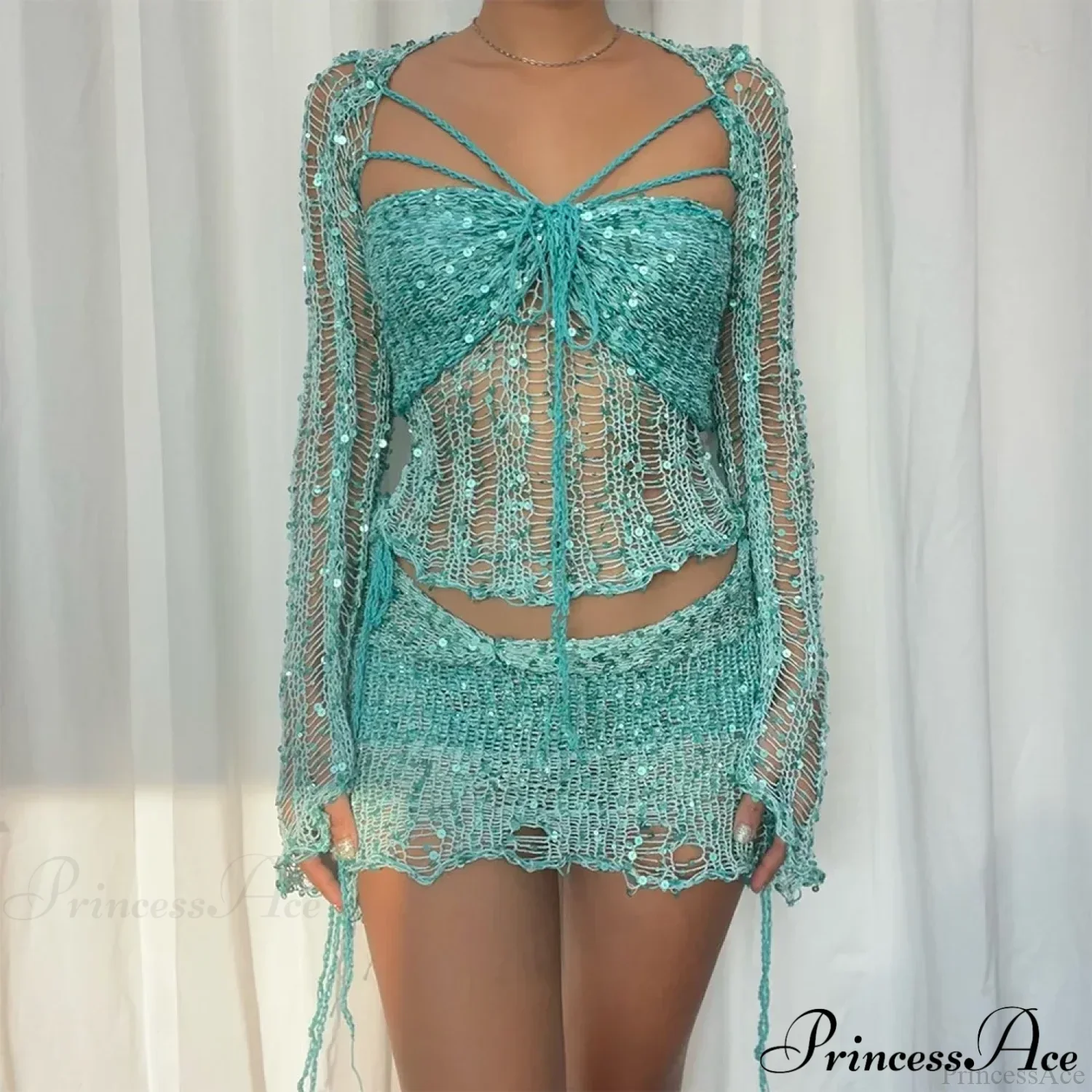 Elegant Knit Two Piece Set - Image 3