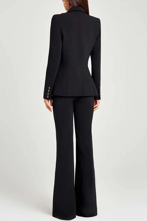 Metal Button Long Sleeve Blazer - Image 8