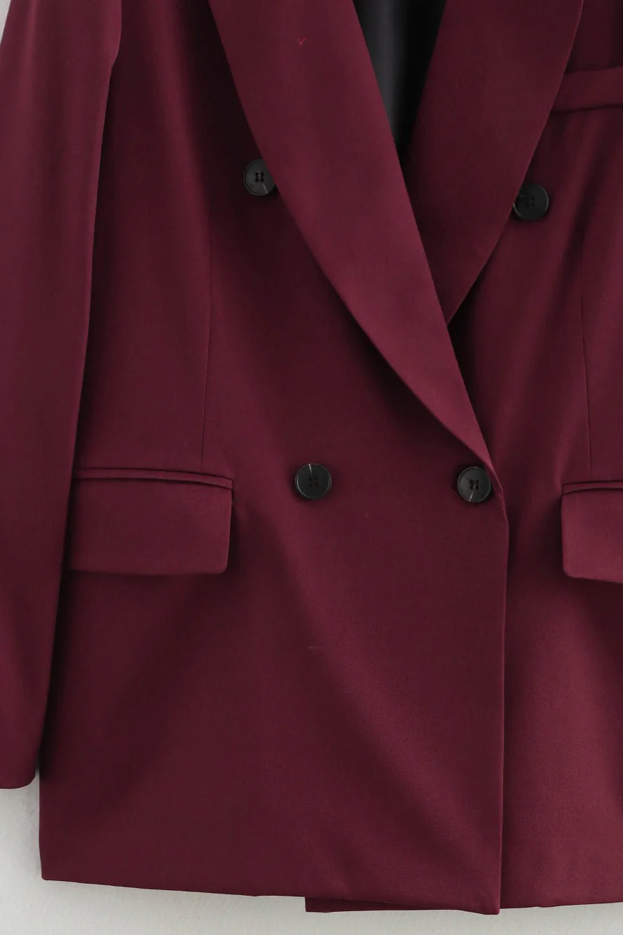 Oversized Wide Lapel Structured Blazer - Image 5