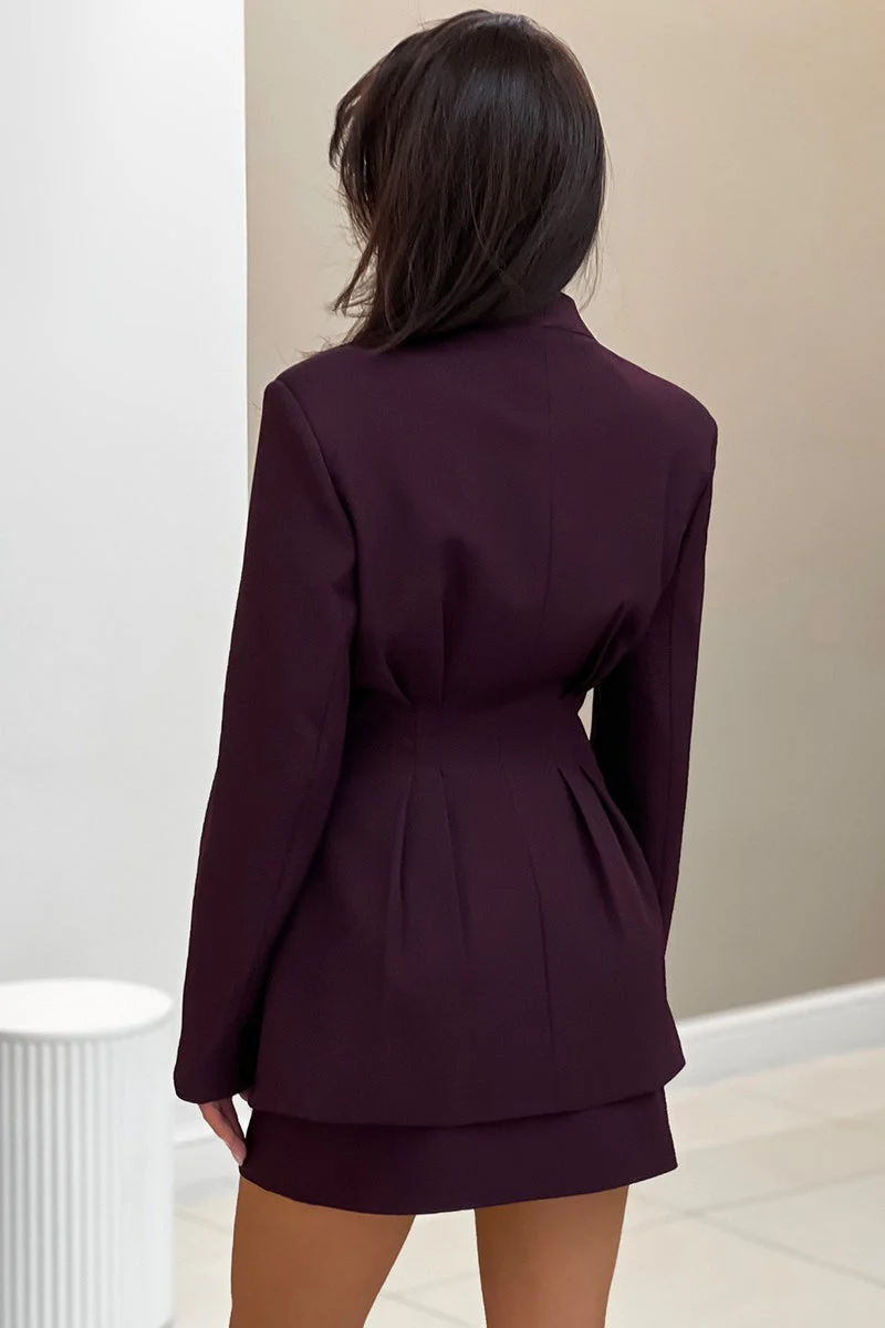 V Neck Waist Detail Blazer - Image 23