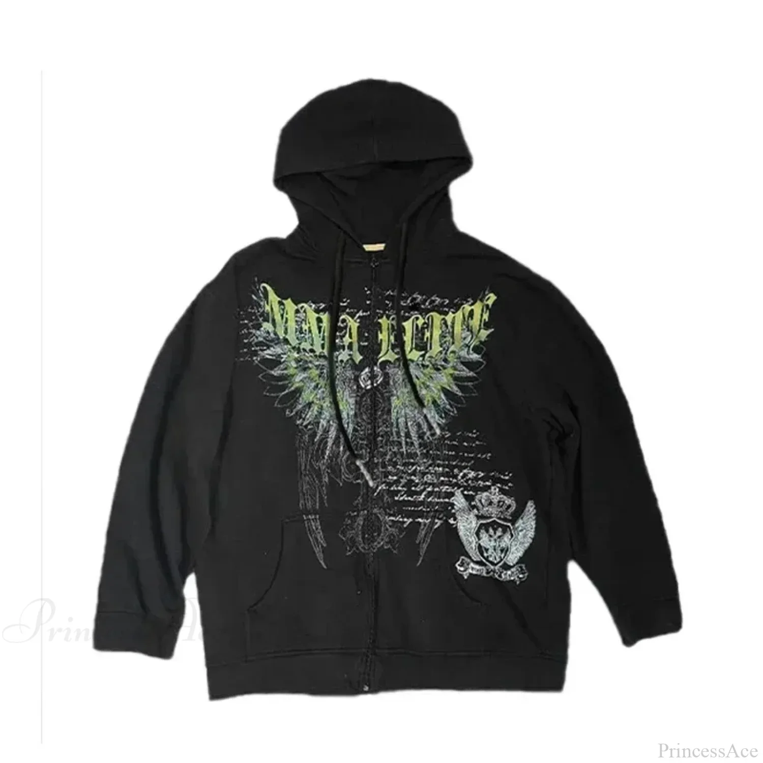 Gothic Letter Print Fall Hoodie - Image 14