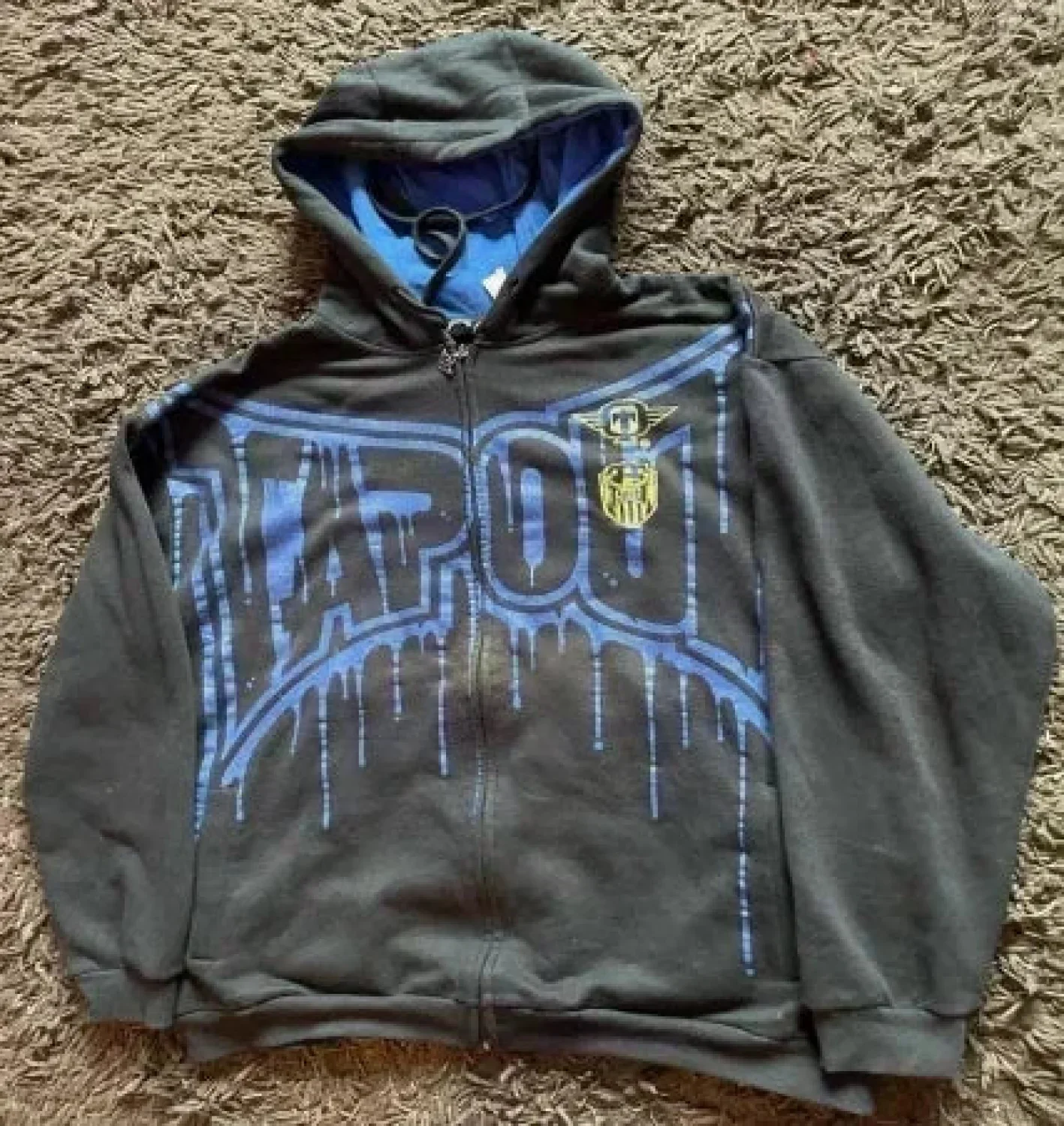 Gothic Letter Print Fall Hoodie - Image 17