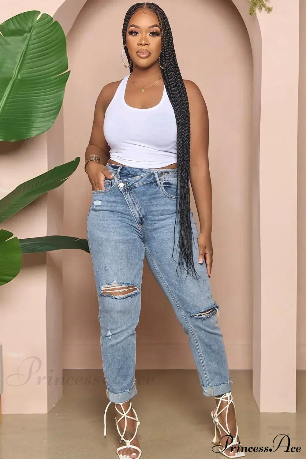 Classic Fashion Stretch Ripped Streetwear Denim Jean - Image 3
