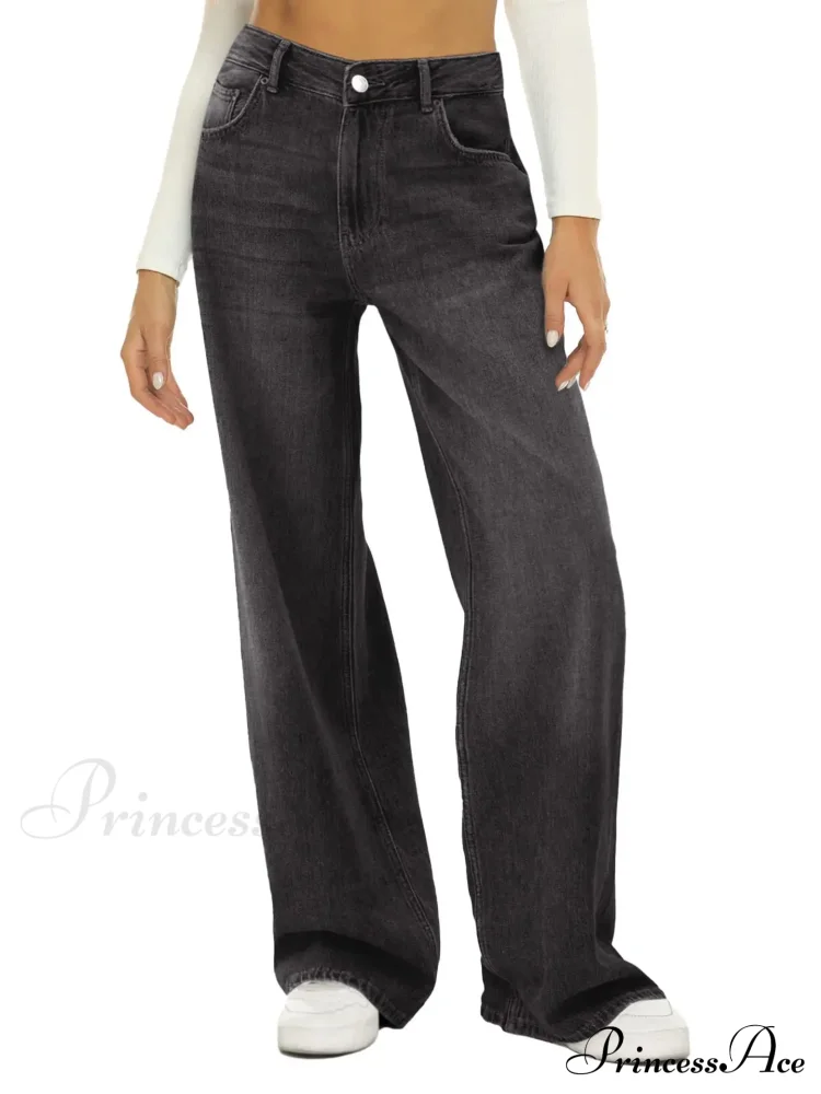 Vintage High Waist Wide Leg Blue Baggy Streetwear Harajuku Straight Fashionable Casual Elegant Stylish Jean - Image 7