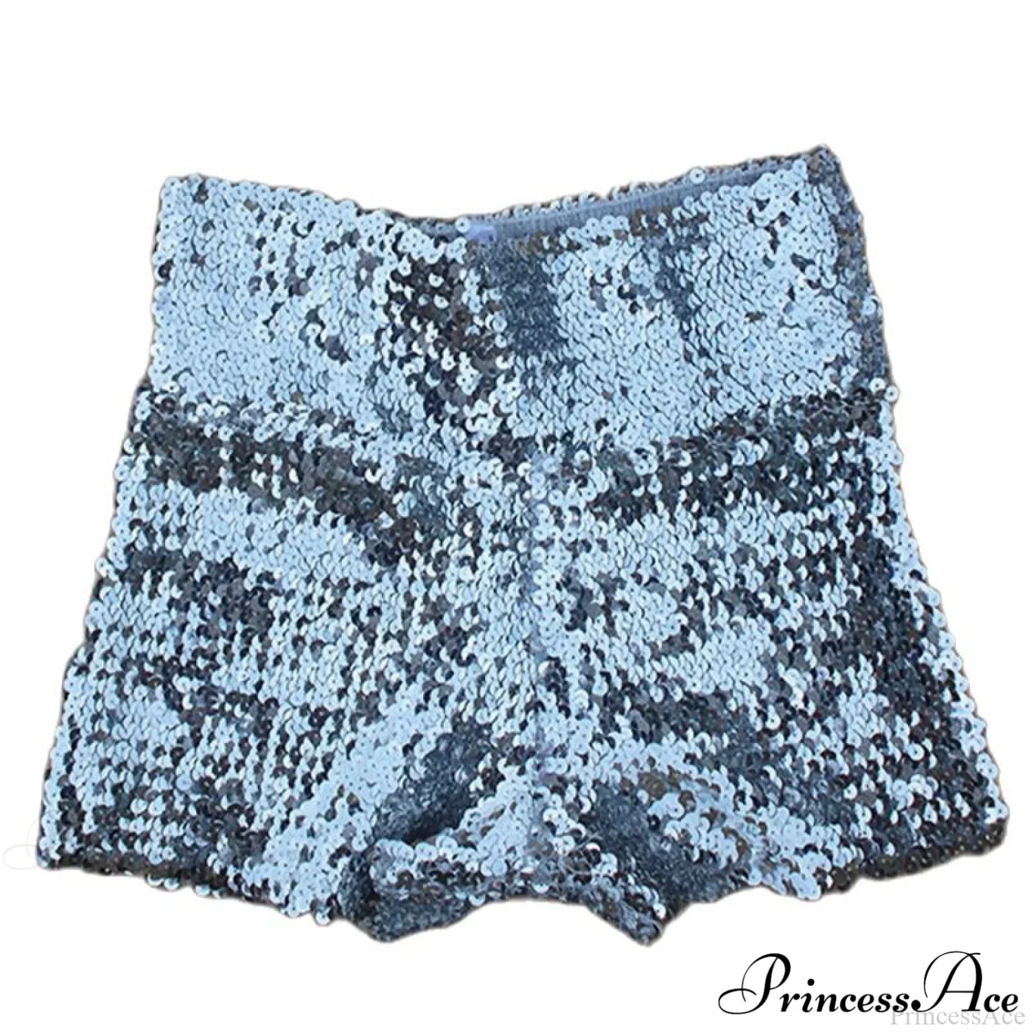 Shiny Sequin Pencil High Waist Mini Shorts - Image 6