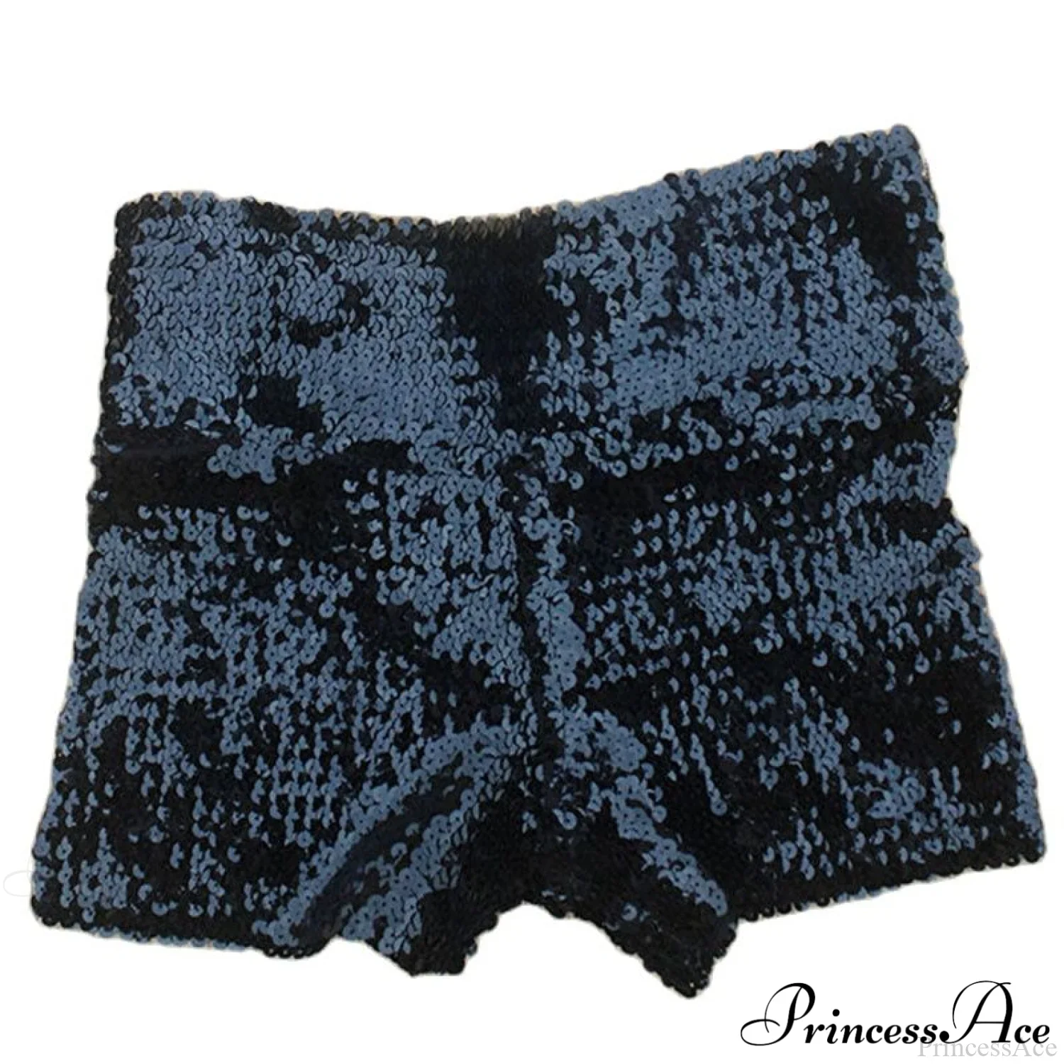 Shiny Sequin Pencil High Waist Mini Shorts - Image 9