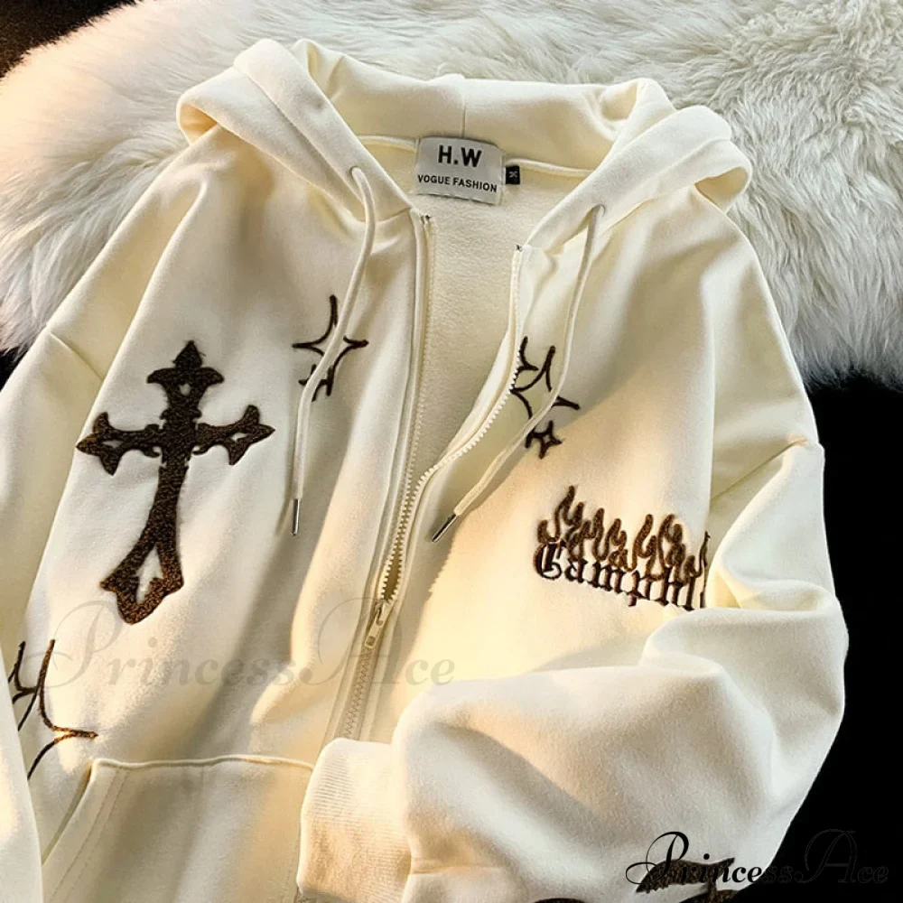 Y2k Rhinestone Skeleton Goth Hoodie - Image 5