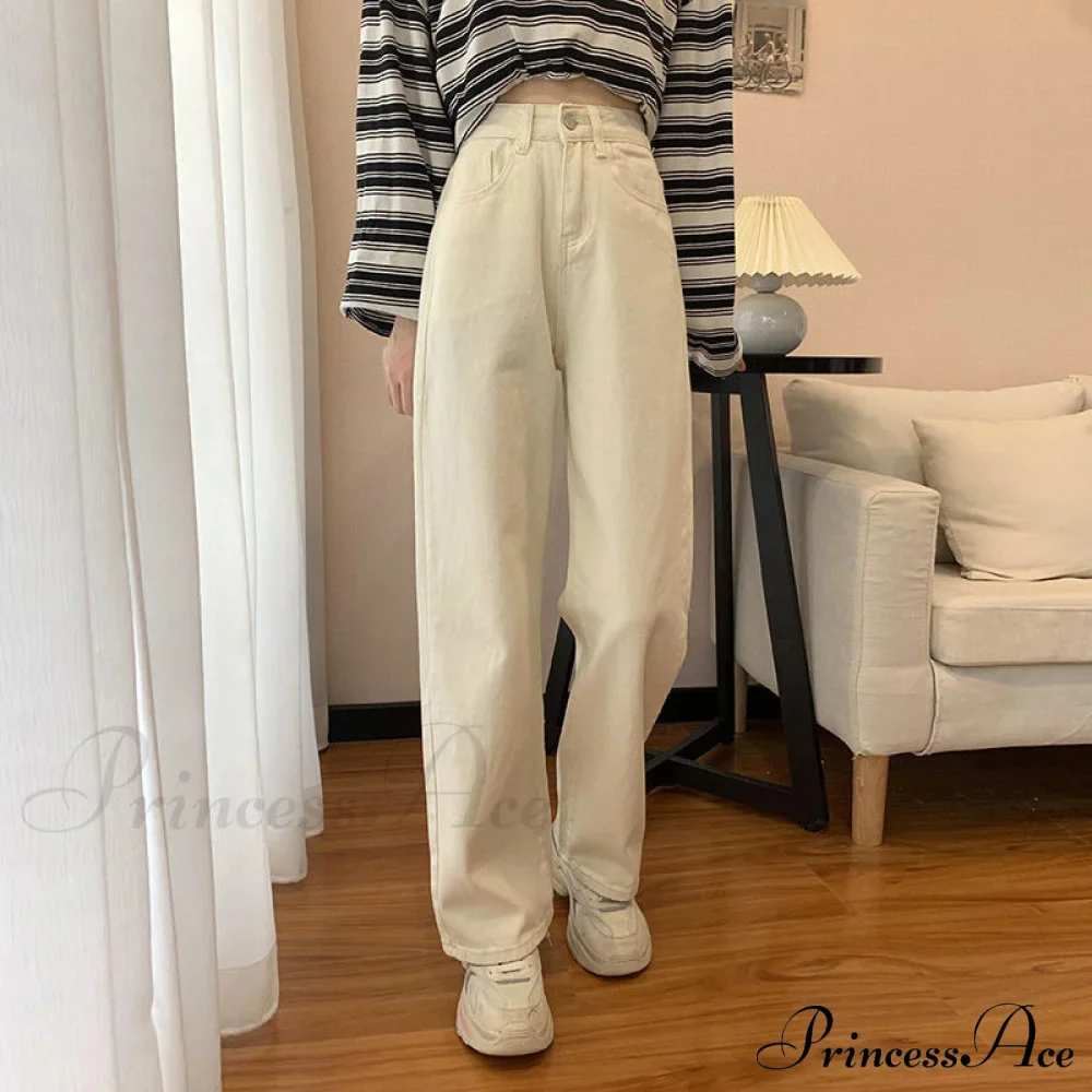 Straight Leg High Waist Stretch Denim Trousers - Image 6