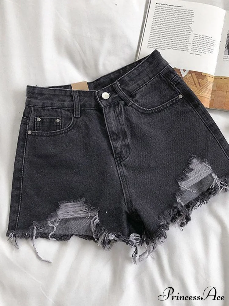 Casual High Waist Denim Shorts - Image 10