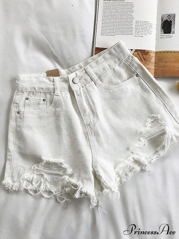 Casual High Waist Denim Shorts - Image 11