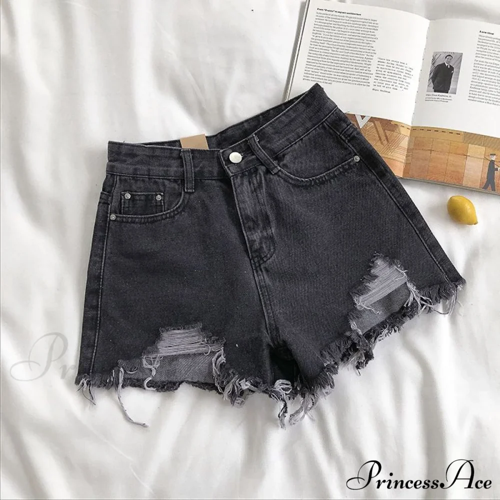 Casual High Waist Denim Shorts - Image 6