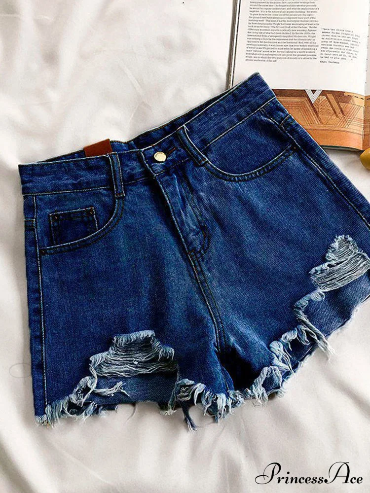 Casual High Waist Denim Shorts - Image 9
