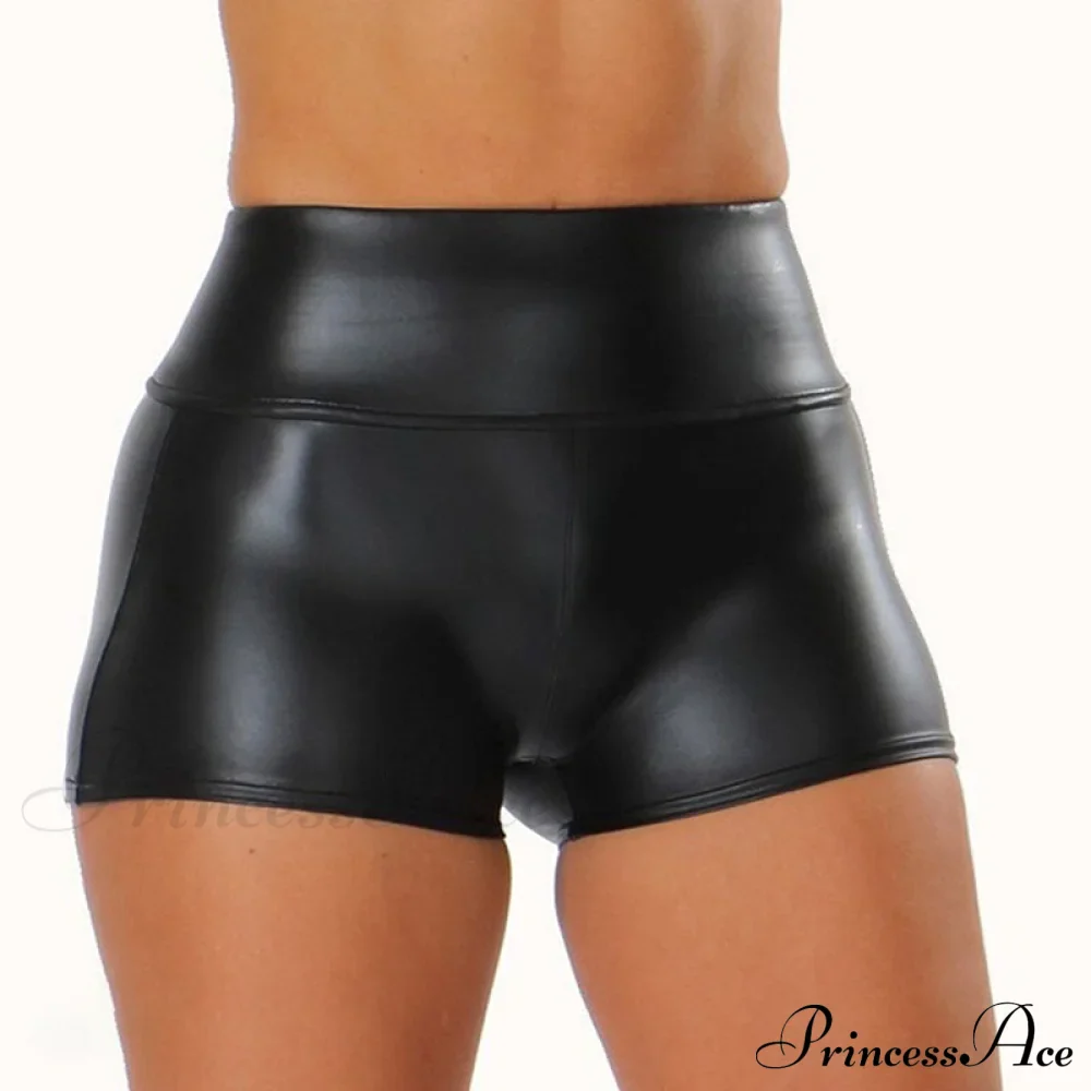 High Waist Bodycon Push Up Black Shorts - Image 4